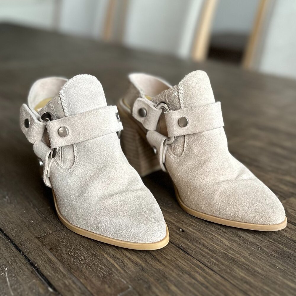 Dolce Vita Rango Suede Western Harness Mules - Size 6.5